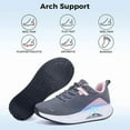 thumbnail image 3 of JOYFON Women's Walking Shoes Arch Support Orthotic Breathable Tennis Sneakers for Plantar Fasciitis Pain Relief GrayPink Size 7.5, 3 of 6