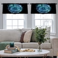 thumbnail image 3 of LALILO Kitchen Curtain Valance Series Sacred Signs Rod Pocket Window Curtain 52"x 18" Set of 2, 3 of 6