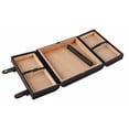 thumbnail image 3 of Augustus Travel Cigar Humidor - Black Leather w/Gold Buckles & Red Stitching - Capacity: 20, 3 of 7