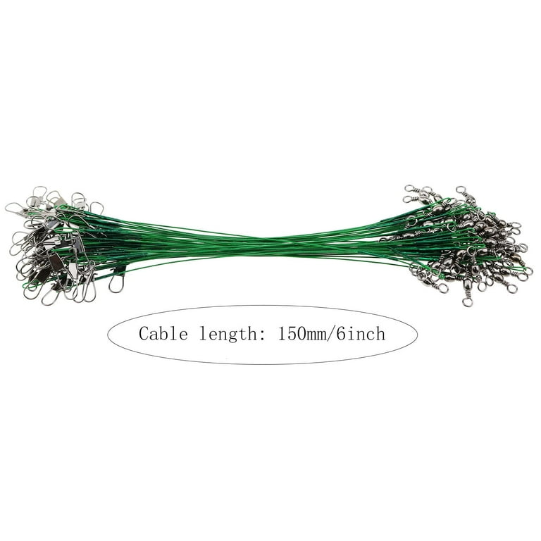 E-outstanding 50PCS Fishing Wire Lead Nylon Coated Fishing Wire