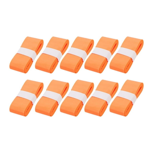 Lipstore 10x Tennis Racket Grip Tape Tennis Overgrip for Badminton Squash Racquetball Orange