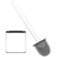 thumbnail image 1 of Escobilla de Inodoro de Silicona, Escobilla de Inodoro Blanca con Soporte de Secado Rápido Tamaño 389 * 98 * 43 mm, Escobilla de Inodoro con Mango Largo Extraíble, Escobilla de Inodoro para Pared/Sue, 1 of 5