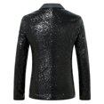 thumbnail image 3 of Men's Luxurious Sequins Blazers Slim Fit Long Sleeve Suit Jacket Sport Coats for Wedding Formal Business, 3 of 3