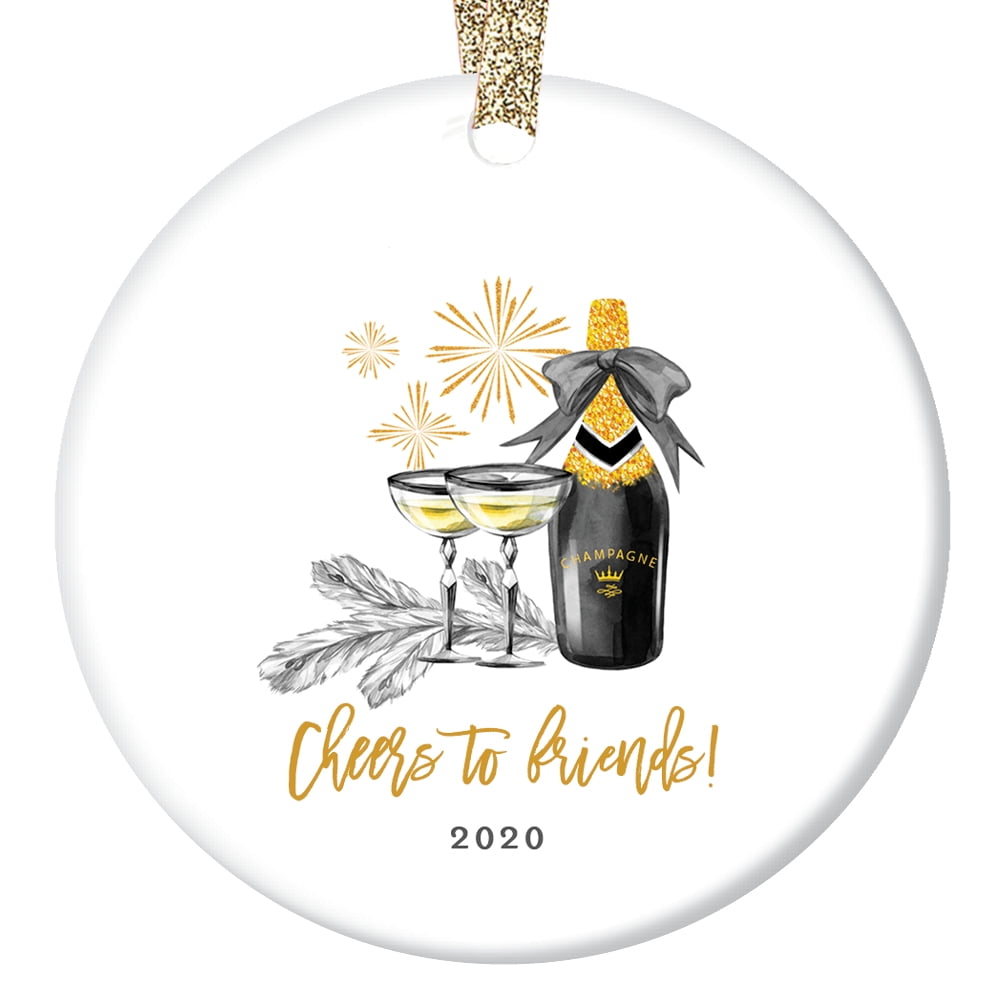 Cheers to Friends! Best Friend Christmas Ornament 2020