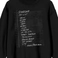 thumbnail image 6 of Starship Set List Crew Neck Long Sleeve Black Adult Sweatshirt - Medium, 6 of 7