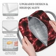 thumbnail image 3 of Lukts Red Line Print Portable Lunch Bag, Lunch Bag Picnic Bag - Waterproof, Heat-insulating and Cold-insulating, Suitable for School, Work, 3 of 6
