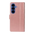 thumbnail image 3 of For Samsung Galaxy S26 5G Wallet Grid Texture Magnetic Flip Cover Card Holder & Bills Slot, Soft PU Leather Magnetic For Women Wallet Case With Detachable Shoulder Strap And Wrist Strap,Rose gold, 3 of 11