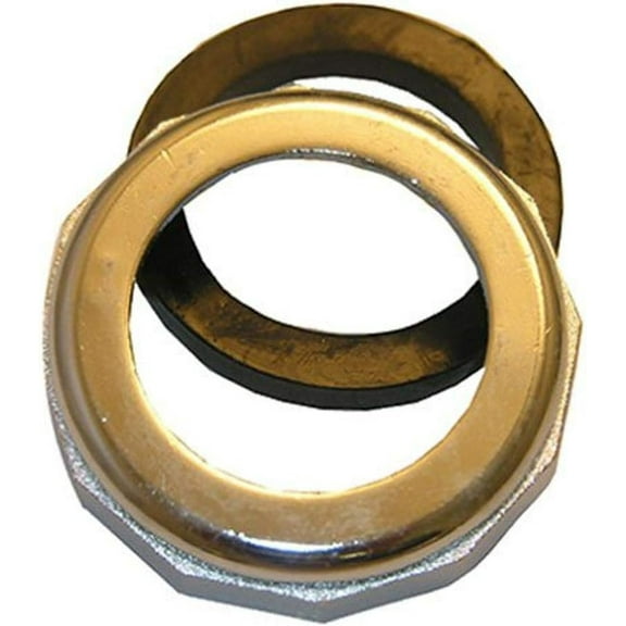 Lasco Fittings Reducing Slip Joint Nut With Washer - Chrome Plated - 1-1/2 x 1-1/4 Inch