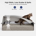 thumbnail image 4 of XXXL Cat Litter Box Jumbo for Big Cat Multiple, Extra Large Stainless Steel Litter Box with High Sides, Metal Litter Box with Scoop, Easy to Clean, Silver Gary, 4 of 8