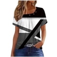 thumbnail image 2 of Fiudx Ropa de Mujer Camiseta Plisada de Manga Corta para Mujer, 2 of 4