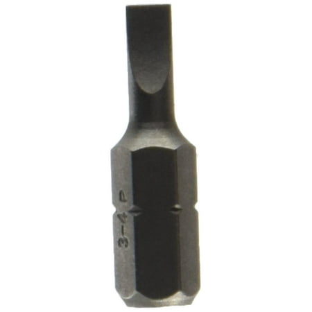 - 15320 Type Slotted Size 3 through 4 with 1-Inch Length Extra Hard Screwdriver Bit, 2 Pieces Per Card, Use with sockets for fast, easy driving of nuts, bolts and hex.., By Vermont American
