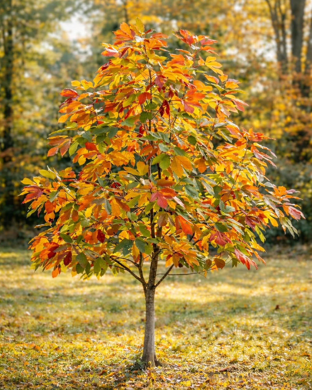 2 Live Sassafras Tree Plants for Growing (Sassafras albidum) – Hardy Native Deciduous Tree – Vibrant Fall Color – Ideal for Landscaping & Wildlife Gardens - Well Rooted Tree Seedlings