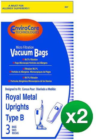 3067247001 Upright Type B Vacuum cleaner Allergy Bags 6 Royal 847 