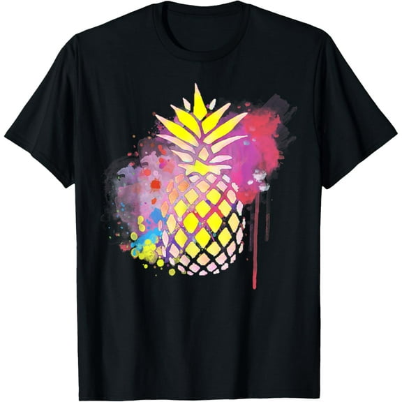 Tasty Summer Pineapple Colorful Classic Retro 80's Summer T-Shirt