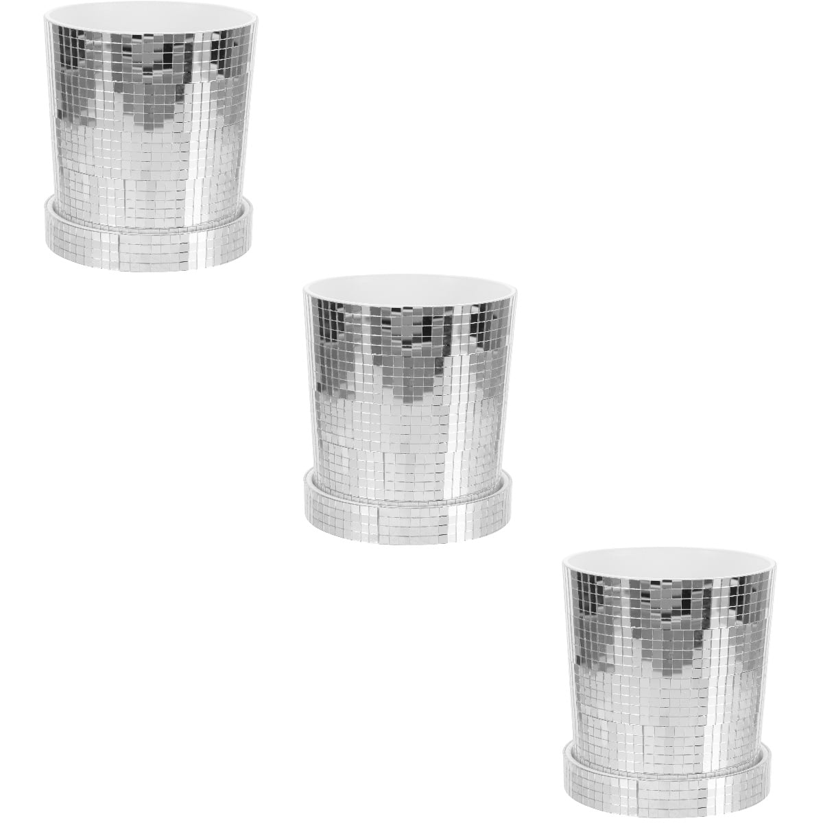 3 Pack Large Plant Pots Indoor Hotel Decoration Disco Flower