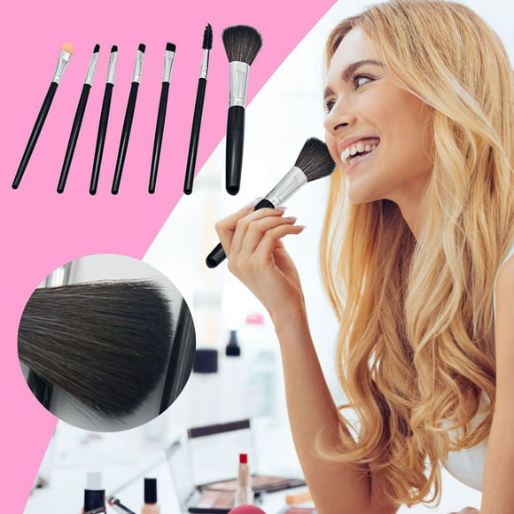 pstuiky Blush 7 Pcs Makeup Brush Set Black Eye Shadow Brush Lip Brush Blush Brush Eyelash Brush Sale