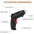 thumbnail image 1 of Rechargeable Mini Electric Screwdriver 90°-180°Rotating Handle LED Wireless Screwdriver Drill Electric Screw Driver, 1 of 7