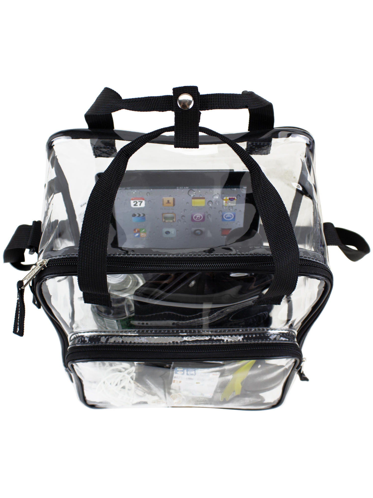 Eastsport Clear Double Handle Stadium Tote, Black Trim photo 8