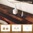 thumbnail image 3 of Ktaxon Full Size Bed Frame with Charging Station & LED Storage Headboard, Metal Platform Bed Frame with 2 Underbed Drawers for bedroom, Vintage Brown, 3 of 8