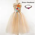 thumbnail image 3 of Vestido de tul con tutú de hada para niña, vestido de princesa para boda, fiesta de cumpleaños, disfraz de hada elegante con corona, 3 of 5