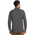 thumbnail image 2 of Port Authority 1191444 EZCotton Long Sleeve Polo in Sterling Grey for K8000LS - Large, 2 of 4