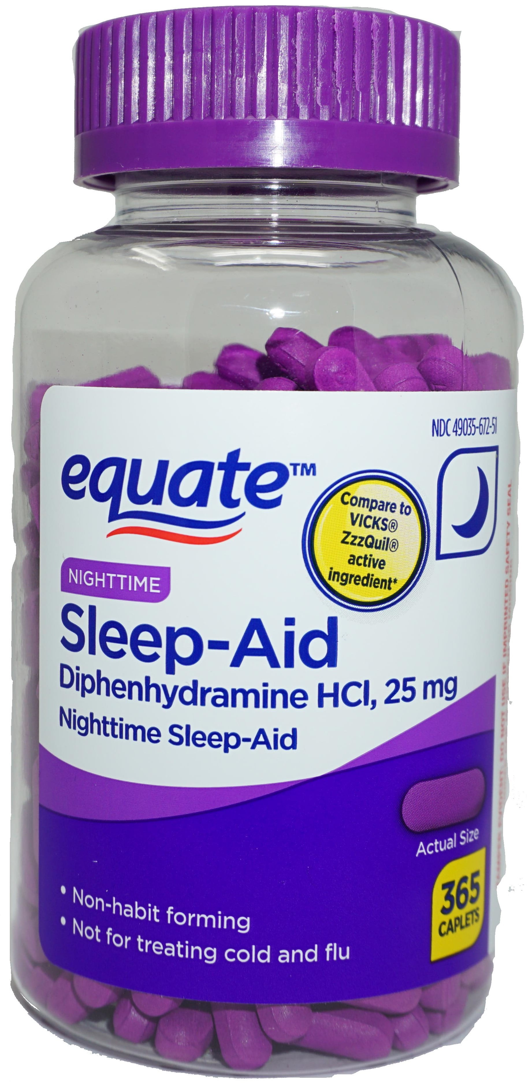 Equate NightTime Sleep Aid Caplets 25 Mg 365 Count Walmart equate-nighttime-sleep-aid-caplets-25-mg-365-count-walmart