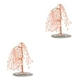 thumbnail image 1 of tssuouriy Exquisite Craft Tree Desktop Ornament - Symbol Of Luck Prosperity And Happiness Safe Gemstone Pink 2Set, 1 of 6