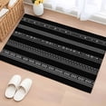 thumbnail image 3 of Geometric Black Front Door Rugs 2x3 ft Ethnic Stripes Small Rug for Entryway Non Slip Washable Bathroom Door Mat Absorbent Floor Mat for Indoor Entrance, 3 of 9