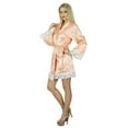 thumbnail image 2 of Bimba Women Kimono Sleeve Satin Short Robe Bride Bridesmaid Lace Robes Coverup, 2 of 4