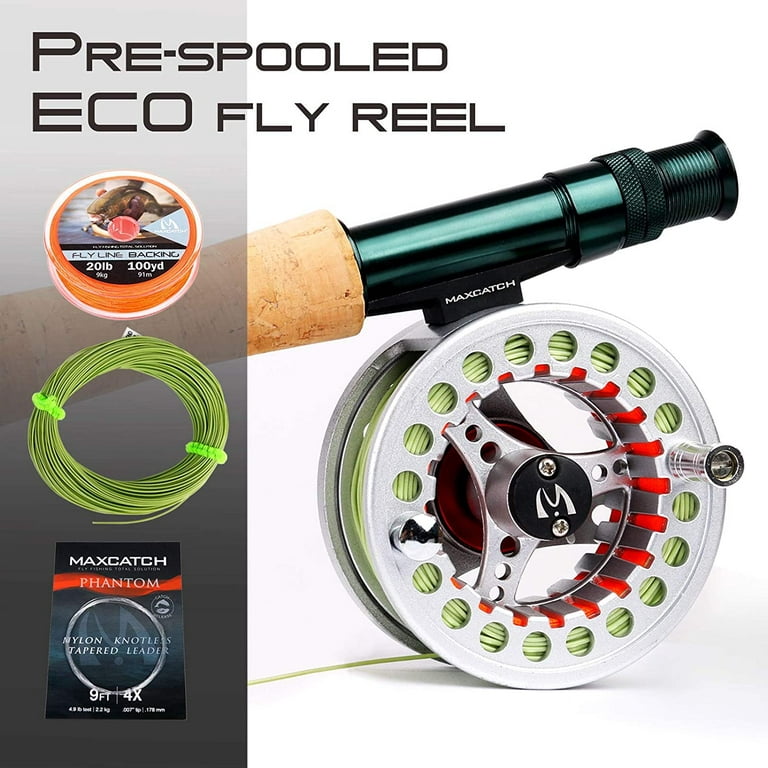 M MAXIMUMCATCH Maxcatch Extreme Fly Fishing Combo Kit 3/ Weight, Starter  Fly Rod and Reel Outfit, with a Protective Travel Case 5wt 9 0 4pc Rod,5/6