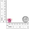 thumbnail image 4 of Gem Stone King 10.07 Cttw Pink Created Sapphire Engagement Ring for Women | 18K Rose Gold Plated Silver| Octagon 14X10MM | Gemstone September Birthstone | Size 9, 4 of 5