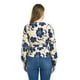 thumbnail image 3 of Blusa con escote cruzado Roman Fashion / Juvenil, 1758 (Marino flor) azul marino CH, 3 of 3
