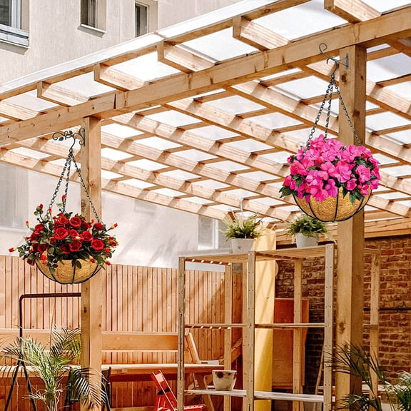 FUTUREORYY Flower Wall Stand Iron Flower Pot Holder Indoor 1Set