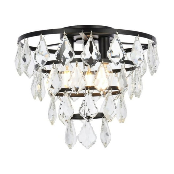 Ella 12 inch flush mount in black