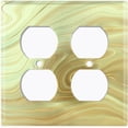 thumbnail image 3 of Metal Light Switch Plate Cover Image of Marble Light Green Swirl MAR087, 3 of 13