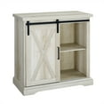 thumbnail image 1 of Pemberly Row 32" Farmhouse Barn Door Buffet TV Stand in Rustic White Oak, 1 of 4