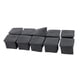 thumbnail image 4 of 30 Uds., 30x30mm, cubierta cuadrada de goma para patas de silla de escritorio, color negro, 4 of 5