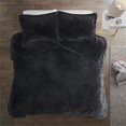 thumbnail image 4 of Ensemble de Housse de Couette en Polyester Shaggy Solide Très Grand en Noir, 4 of 13