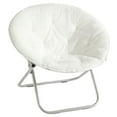 thumbnail image 3 of Mainstays Large Super Soft Microsuede 30" Saucer Chair, Kids and Adults, White, 3 of 6