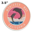 thumbnail image 2 of Monterey Bay, California Dolphin Sunset 3.5 Inch Iron Or Sew On Embroidered Fabric Badge Patch Ocean Beach, Salt Life Iconic Series, 2 of 2