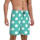 thumbnail image 2 of Fotbe Teal Turquoise And White Polka Dot Pantalones Cortos de Pijama para Hombre, Ropa de Dormir, Pantalones de Pijama Cortos para Hombre-X-Large, 2 of 6