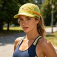 thumbnail image 2 of XIAOCHA Women's Color‑Striped Accent Baseball Cap Adjustable Baseball Hats Outdoor Dad Hat,Yellow, 2 of 6