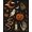 Black, Pattern 9, variant on Design&I 8'x10' Washable Area Rug Sleek Flatweave Pet Friendly Black Orange Enchanted Nighttime Celestial Design Elegant Rectangular Display for King Size Bedroom, Under Bed