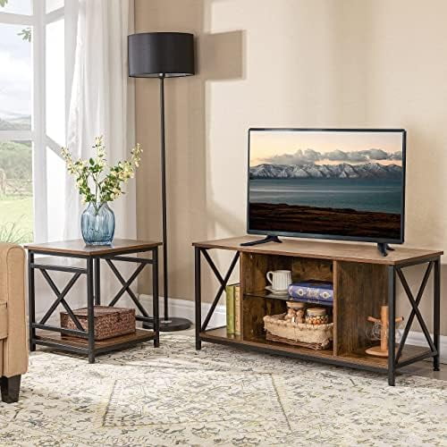 TV Stand For 50 Inch TV With Led Lights Gaming Entertainment