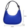 thumbnail image 4 of Bolsa De Hombro Bolso de mano Half Moon Crescent de nailon de color puro para axilas (azul oscuro), 4 of 7