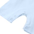 thumbnail image 5 of WRKEKC Baby Girl Jumpsuit Short Sleeve Solid Color Soft Breathable Snap Button One Piece Outfit for Infants 0-24 Months, 5 of 5