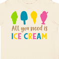 thumbnail image 4 of Inktastic All You Need Is Ice Cream - Blue Pink Yellow Green Boys or Girls Toddler T-Shirt, 4 of 5