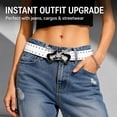 thumbnail image 3 of TRISJEM Y2K Guitar Belt, Unisex Punk Rock Studded Waist Belt with Metal Guitar Buckle, Vintage Gothic Fashion Accessory for Jeans, Streetwear and Casual Style, 3 of 8