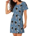thumbnail image 2 of Easygdp Astronaut Camisón de manga corta para mujer, informal, estampado, 2 of 6