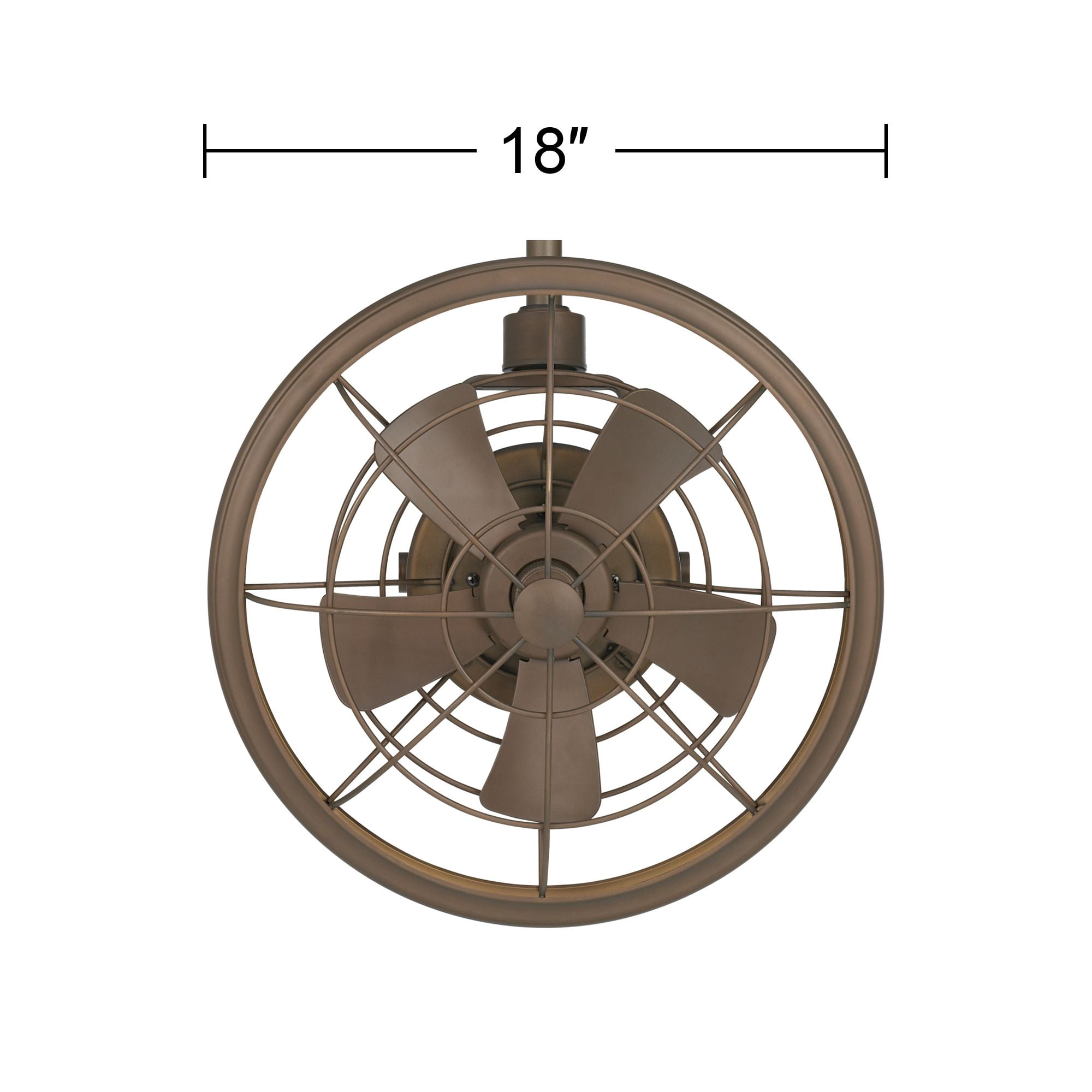 18" Casa Vieja Big Sky Mission Indoor Outdoor Ceiling Fan with Wall Control Mounted Adjustable Oil Rubbed Bronze Cage Damp Rated for Patio Exterior